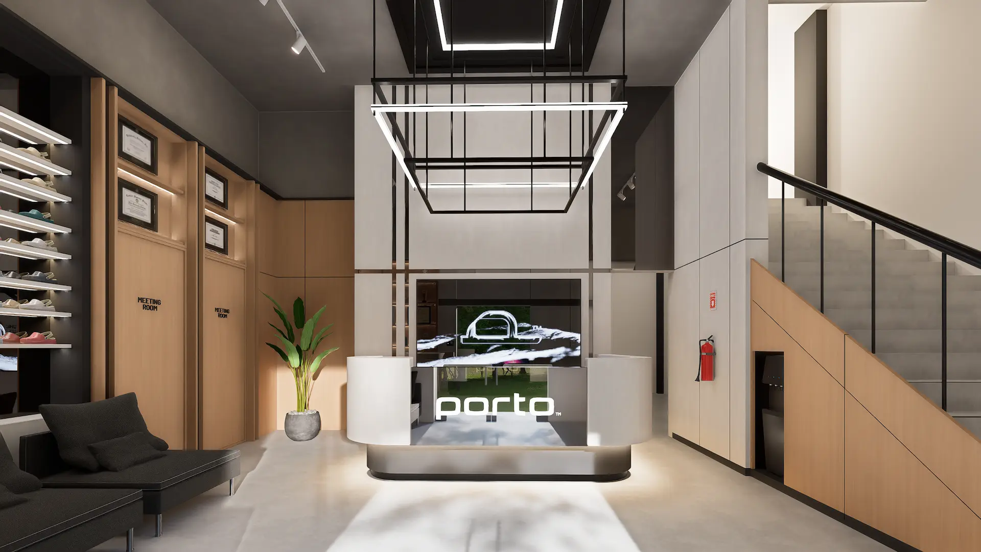 P Contemporary Minimalist Office